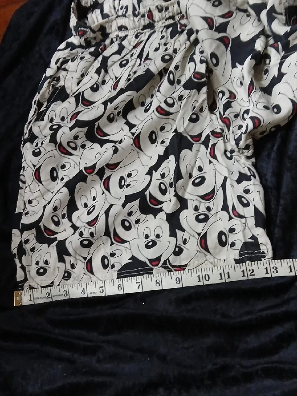 Mickey Mouse & Company@Disney Black-White-Red 100% Silk Vintage Boxer & Leisure